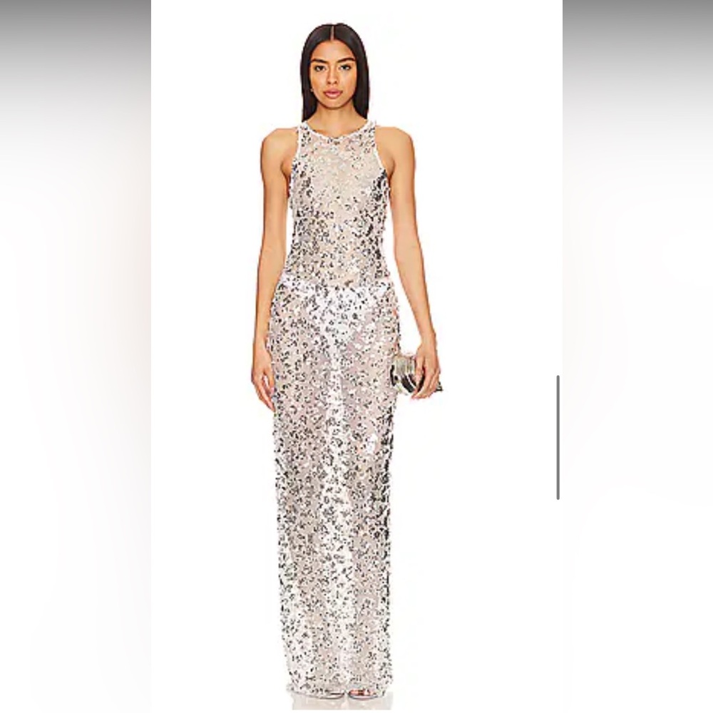Sequin Sheer Maxi